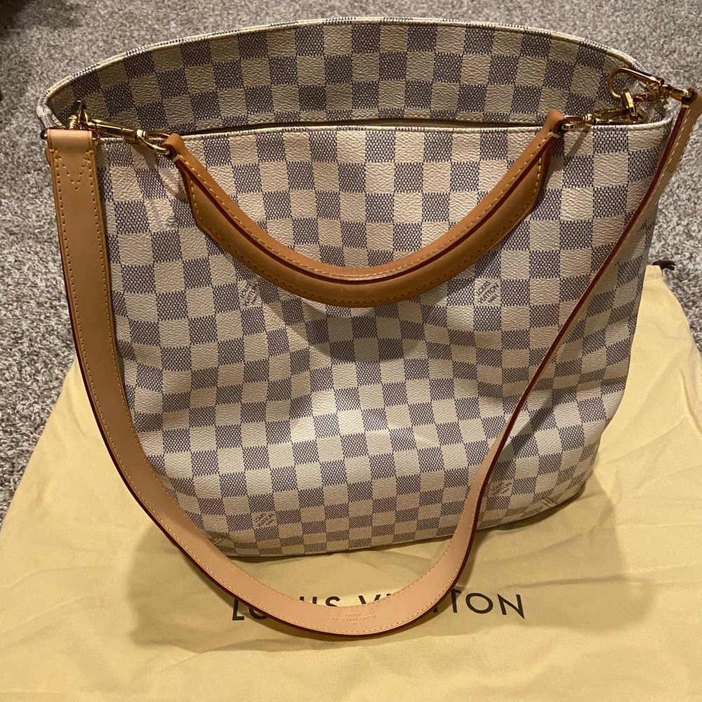 COPY - Louis Vuitton Damier azur Soffi shoulder b…